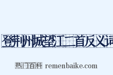 登荆州城望江二首反义词是什么意思的图片